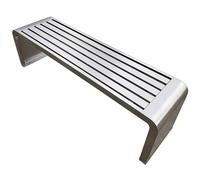 JLLEIZYZ Banco Jardin Exterior, Material de Acero Inoxidable, Patio Banco de JardíN, Vida ÚTil de MáS de 30 AñOs para Parques y Patios(120x40x45cm/47x16x18in)