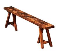 JLLEIZYZ Banco Madera Exterior, Banco de Jardín 3 Plazas, Resistentes Ai Agua y Ai Sol para Porches, Balcones, Dormitorios y Comedores(120x25x45cm/47x10x18in)