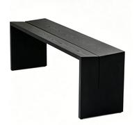 JLLEIZYZ Banco Madera Exterior, Patio Banco de Jardín, No Requiere Montaje Ideal para Dormitorio, Recibidor, Cocina o Comedor(Black,100x35x45cm/39x14x18in)