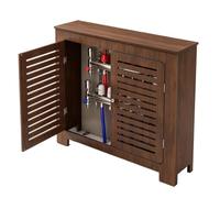 JLLEIZYZ Cubre Radiadores, Tapa Radiadores Calefaccion con 2 Puertas | Protección Por Los 4 Lados Diseño de Rejilla Antiescaldaduras y con Aislamiento Térmico(Brown,60x70x25cm/24x28x10in)