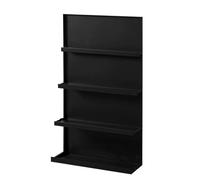 JLLEIZYZ Estante para Muestras de Azulejos, Expositor Muestra Materiales con Nervaduras Elevadas para Ahorrar Espacio, Adecuado para Baldosas, Piedra y Placas(Black,100x20x70cm/39x8x28in)