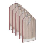 JLLEIZYZ Fundas Ropa Armario, Funda Ropas, Color Transparente, Apertura con Cremallera Lateral, Totalmente Cerrada, Adecuada para Chaquetas, Vestidos(Pink,60x90cm x35in)