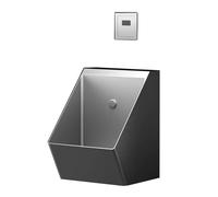 JLLEIZYZ Orinales para Hombres, Orinal Viviendas, Descarga Automática, Instalación Mural, Diseño a Pruebas de Salpicaduras, Sin Olores, Apto para Uso Doméstico(Silver)