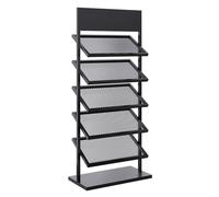JLLEIZYZ Rack de Metal de Suelo, Estante de Pie para Baldosas de Cerámica, Fabricado en Hierro Resistente con Diseño Multicapa y Gran Capacidad(Black,150x35x67cm/59x14x26in)