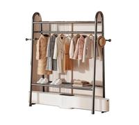 JLLEIZYZ Tendedero Radiadors, Estante para Radiador Blanco con Plataforma y Ganchos, Gran Capacidad, Apto para Uso Interior y Exterior(Black,160x105x41cm/63x41x16in)