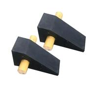 JLLEIZYZ Unidades Cuña para Ruedas, Calzos for Rueda, Material de Goma Maciza con Mango de Madera, Fácil de Usar, Adecuado para Automóviles