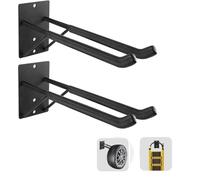 JLLYGOUS Ganchos de Garaje para Cargas Pesadas, El diseño Triangular es más Estable, Negro, Gancho de Pared Resistente, Colgador Bicicleta Pared