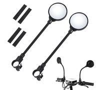 JLNGTHONG 2 espejos retrovisores para bicicleta, ajustables 360 ° y giratorios, espejo retrovisor izquierdo derecho, espejo de seguridad para manillar de 22 - 32 mm, espejo para bicicleta de montaña