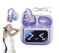 Jlobnyiun Auriculares inteligentes, auriculares con pantalla táctil - Clip inalámbrico inteligente en los auriculares - Traducción de IA