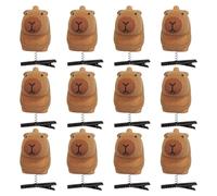 Jlobnyiun Capybara Claw Clip, Capybara Hair Clip - Set De 12 Lindas Pinzas De Dibujos Animados,Accesorio Ligero Horquilla, Boinas Elegantes, De Peinado Con Diseño Para Mujer