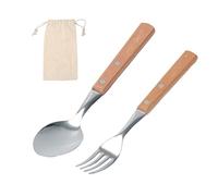 Jlobnyiun conjunto | Juego de tenedor y cuchara de viaje,Cocina Servir Acero Inoxidable Durable Para Calefacción Hogar Camping Picnic Habitación Estudiante