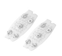 Jlobnyiun Crampones de nieve - 2 piezas ligeras y , puntas de senderismo de invierno para botas y hielo, para invierno, montañismo, actividades al aire libre, correr, desplazamiento