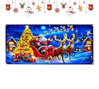 Jlobnyiun Cubierta de Navidad para puerta de garaje, impermeable, con LED, gran decoración para , estandarte decorativo para puerta de garaje, decoración del hogar, , Navidad, jardín o