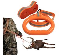 Jlobnyiun Cuerda de arrastre de ciervos, extractor de arrastre reflectante para ciervos, práctico arnés de caza de ciervos, trineos de arrastre de ciervos con mango ergonómico para animales grandes