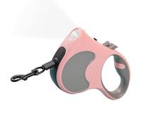 Jlobnyiun Cuerda resistente para perro, cuerda extensible para perro con luz, cuerda de amarre para perros de 16 pies, cuerda para perro, correas de entrenamiento de recuperación, freno y bloqueo de