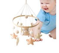 Jlobnyiun de música para cuna, fabricada artesanalmente de fieltro para guardería | Accesorio sensorial suave decorativo unisex para habitación de los niños