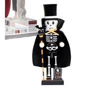 Jlobnyiun Figura de soldado cascanueces de , modelo embrujado, icono festivo de la de esqueleto, calabaza caprichosa, tótem espiritual decorativo, centro de mesa de cuento de para