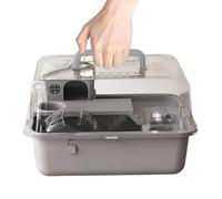 Jlobnyiun Hámster Hámster con Biberón de Agua, Portador de Juego Portátil, de Hamster 30 cm, Casa para Animales Pequeños para Razas Sirias y Enanas, Ratón, Erizo, Dormir Interior