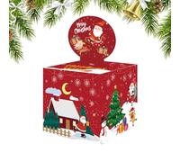 Jlobnyiun Hucha de Navidad para dinero en efectivo, contenedores extraíbles, 30 bolsas transparentes, caja de dinero para cumpleaños, vacaciones, Halloween, Pascua, fiesta, felicitaciones, salvar a