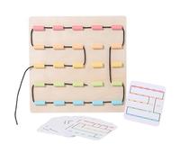 Jlobnyiun Juego de Juguetes con Cordones de Madera: dé Forma a Las Habilidades motoras Finas Ahora, Juego Educativo de encordado para niños y niñas, clasificación Estilo + Bloques de enhebrado gigant