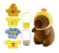 Jlobnyiun Juguete Capybara Plush - Muñeca de Dibujos Animados, Adorable Animal Relleno | Dress Up Capybara Collectible, Figura de Huggable para Girls Decor Decor