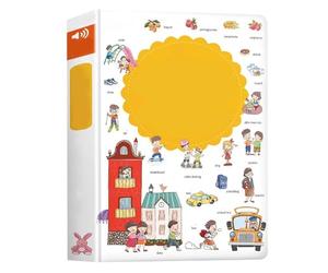 Jlobnyiun Juguetes de lengua inglesa | Libro de aprendizaje interactivo con sonidos | Libro de sonido con sonidos, para niñas de 2 a 6 años en