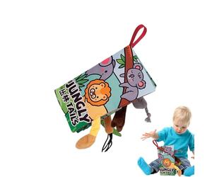 Jlobnyiun Libro de actividades - Libro sensorial con papel crujiente | Tema Jungla Marina, Interactivo Toque Y Sensaciones Multi Tejido Para Aprendizaje Temprano Y Actividades Sensoriales