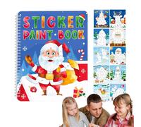 Jlobnyiun Libros para pintar con pegatinas, libros de arte de pegatinas para niños, pegatinas de Navidad y juguetes de dibujo para niños, juguetes educativos, actividades de manualidades, juguetes