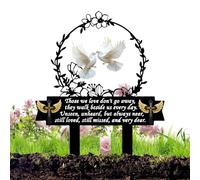Jlobnyiun Marcadores conmemorativos - Estaca acrílica 2D, jardín de metal duradero, placa de cementerio personalizada con elegante grabado | Marcador decorativo para tumbas de cementerio, recuerdo de