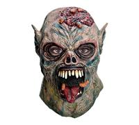 Jlobnyiun Máscara espeluznante - Disfraz de Halloween con capucha, accesorios para juegos de rol, accesorios de disfraz para casas de miedo, parques recreativos, actuaciones y uso exterior de