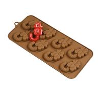 Jlobnyiun Moldes De Navidad,No pegajoso 8 Cavidades De Navidad | Moldes De Chocolate Y Vela Forma Y Caña - Para Dulces Fondant Postre Jabón Resina Regalos
