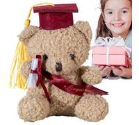 Jlobnyiun Muñeca de tela de de graduación de 5,1 pulgadas, figura de recuerdo de rendimiento académico; exhibición de mesa de tela de forro polar suave para estudiantes y niños