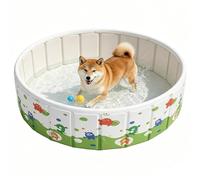 Jlobnyiun Piscina plegable para perros, bañera portátil para niños, para el uso en el jardín al acampar con autocaravana en verano en casa en el apartamento para dueños de perros niños y
