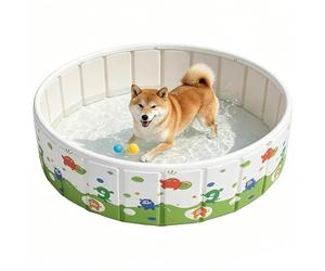 Jlobnyiun Piscina plegable para perros, bañera portátil para niños, para el uso en el jardín al acampar con autocaravana en verano en casa en el apartamento para dueños de perros niños y