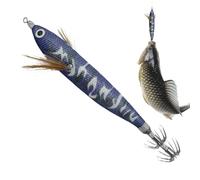 Jlobnyiun Plantilla de calamar | 12 cm cebo brillante para la captura | Visión nocturna cebos | Adecuado para gato de mar Perca trucha Trolling de bagre en lago arroyo estanque de agua dulce