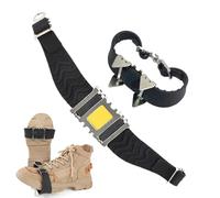 Jlobnyiun Protectores de hielo para zapatos | Crampones portátiles antideslizantes | Botas de invierno | Crampones de hielo para hombres al aire libre invierno senderismo y escalada y montañismo y