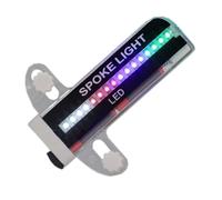 Jlobnyiun Radio LED para bicicleta, mejora la presencia de visibilidad en carretera, pantalla visual lateral, sensor de vibración manual. Accesorio de carcasa de policarbonato resistente, accesorio de