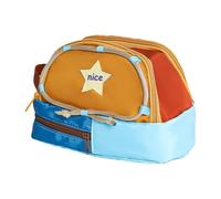 Jlobnyiun - Soporte de lápiz lindo, lápiz estético | Portabolígrafos con diseño de estrella - Cremallera resistente, organizador cosmético, bolsillo de maquillaje para adolescentes, azul, Se référer