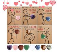 Jlobnyiun Tarjetas de San Valentín Para Niños - Regalo Divertido Con Cristales De Corazón - Regalos para Intercambio de San Valentín | Para Niños, Chicas, Amigos, Profesores, Aula, Escuela, Y
