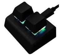 Jlobnyiun Teclado Macro mecánico: Macro de Doble tecla, Controlador de Acceso Directo programable, Compacto Intercambiable en Caliente Cable USB Desmontable | Herramienta de productividad eficie