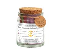 Jlobnyiun Versos bíblicos en un frasco - Tarjetas de escrituras de oración, notas de verso inspiradoras | 90 citas coloridas para aliento diario, Regalos cristianos Mujeres Hombres Boost, Tarjetas de