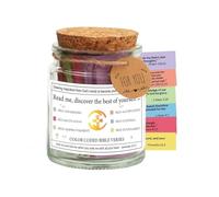 Jlobnyiun Versos bíblicos en un frasco - Tarjetas de escrituras de oración, notas de verso inspiradoras | 90 citas coloridas para aliento diario, Regalos cristianos Mujeres Hombres Boost, Tarjetas de