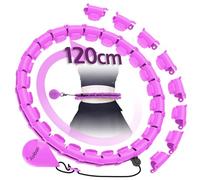 JLoibao Smart Hula Hoop - Aro para adultos para adelgazar, 24 niveles (74-120 cm), con bola de peso, ajustable, equipo de adelgazamiento silencioso, para principiantes y niños