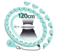 JLoibao Smart Hula Hoop - Aro para adultos para adelgazar, 24 niveles (74-120 cm), con bola de peso, ajustable, equipo de adelgazamiento silencioso, para principiantes y niños