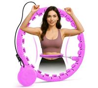JLoibao Smart Hula Hoop Fitness, con Bola de Peso Dulce, Incluyendo 24 Anillos de Cadena Desmontables, Equipos Deportivos Inteligentes para Mujeres
