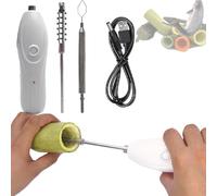 JLOZDM Descorazonador Verduras Inalámbrico，Descorazonador Elec Calabacín - 2 Cabezales Coupe，Acero Inox Alimentaria，Desescamador Elec Mariscos，para Calabacín Calabaza Tomate Pescado