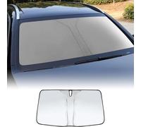 JLQFYWL Parasol para Parabrisas Delantero Plegable para VW T-Cross T-Roc T-Roc Sport Caravelle Sharan 2000-2023 2024, Parasol Luna de Coche para Protección Solar y Rayos UV Accesorios Coche,Silver