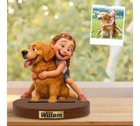 JLSKCN Figura Personalizada con Foto en Caricatura, Foto Dibujos Animados Escritorio Decoración Marco Fotográfico Signo Placa, Regalo Original para Escritorio, Regalos Coleccionables Familia