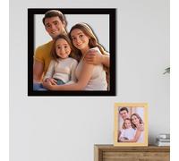 JLSKCN Letrero de Pared de Madera con Diseño de Caricatura, Foto de Familia Personalizada, Personalizada Foto en 3D Estilo Dibujos Animados Mujer Hombre Cumpleanos, Regalos Aniversario Pareja