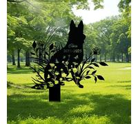 JLSKCN Placa Conmemorativa Personalizada para Mascotas, Lápidas Personalizadas para Mascotas en Metal Exterior, Placas Conmemorativas para Perros y Regalo de Duelo por Pérdida (Dogs)